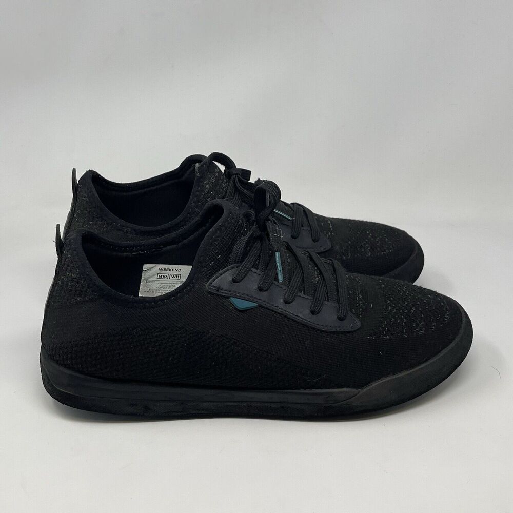 Vessi Weekend Sneakers Mens 10 Asphalt Black Fabric Waterproof Vegan Comfort - Picture 1 of 16